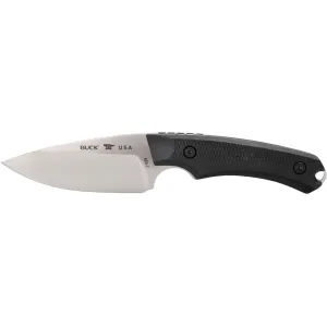 Buck Knives 664 Alpha Hunter Elite Fixed Blade Knife 3.75" Drop Point CPM MagnaCut Satin Blade G-10 Handle Black