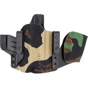 Safariland INCOG X IWB Holster with Magazine Caddy Right Hand Sig Sauer P365X Macro, Fuse with Streamlight TLR-7 Cordura Wrapped Polymer Woodland Camo