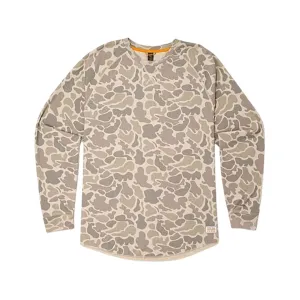 Marsh Wear Men's Surfside Waffle Knit Long Sleeve Shirt Khaki Mallard Camo XL