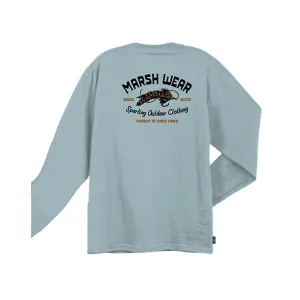 Marsh Wear Men's Feathers Long Sleeve Shirt Cloud Medium