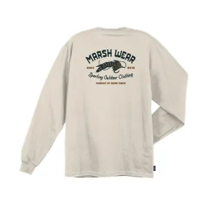 Marsh Wear Men's Feathers Long Sleeve Shirt Vintage White Medium