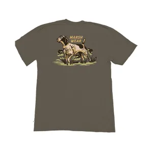 Marsh Wear Men's Heritage Pointer Short Sleeve T Shirt Vintage Moss Large