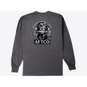 AFTCO Men's On The Road Long Sleeve T Shirt Charcoal Heather 2XL