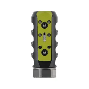 MDT Comp 4 Port Muzzle Brake 6.5mm 5/8"-24 Thread Steel Nitride Green