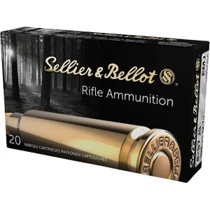 Sellier & Bellot 8x57mm JS Mauser (8mm Mauser) (323 Diameter) Ammo 196 Grain Full Metal Jacket Box of 20