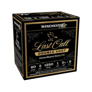 Winchester Last Call Double Shot 20 Gauge Ammo 3" #2-1/2 and #9 Steel and Tungsten Shot 1 oz Box of 25