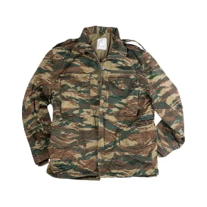 Military Surplus Greek M65 Field Jacket Grade 2 Lizard Camo 2XL