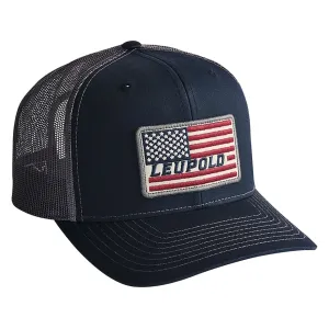 Leupold Men's High Profile Flag Hat Navy/Gray One Size Fits Most