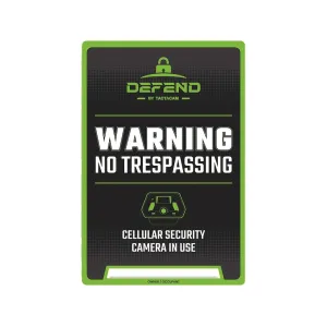 TACTACAM Defend No Trespassing Sign 3PK