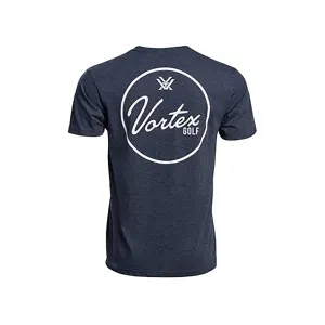 Vortex Optics Men's Golf Script Short Sleeve Crew Neck T Shirt Navy Heather XL