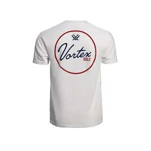 Vortex Optics Men's Golf Script Short Sleeve Crew Neck T Shirt White 2XL