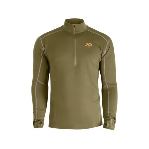 First Lite Men's Kiln Quarter Zip Base Layer Shirt Conifer XL