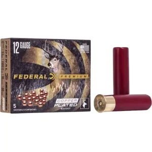Federal Premium Vital-Shok 12 Gauge Ammo 3-1/2" #00 Buckshot 18 Pellets Case of 50 (10 Boxes of 5)
