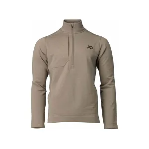 First Lite Men's Rugged Wool Quarter Zip Shirt Walnut XL