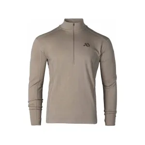 First Lite Men's Kiln Quarter Zip Base Layer Shirt Walnut 2XL