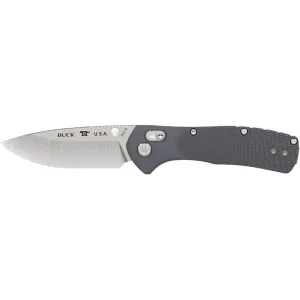 Buck Knives 791 Range Pro Pocket Knife 3.375" Drop Point 154CM Satin Blade Glass Filled Nylon Handle Gray
