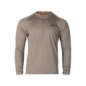 First Lite Men's Wick Quarter Zip Base Layer Shirt Walnut 2XL