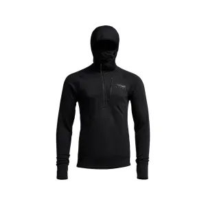 Sitka Gear Men's Core 330 Long Sleeve Hoodie Merino Wool Base Layer Shirt Sitka Black Medium