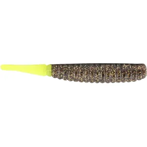 Z-Man Trout Trick Thick Trick 3.75" Worm Rootbeer/Chartreuse Tail