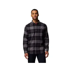 Columbia Men's Pitchstone Heavyweight Flannel Shirt City Gray Macro Buffalo Tartan 2XL