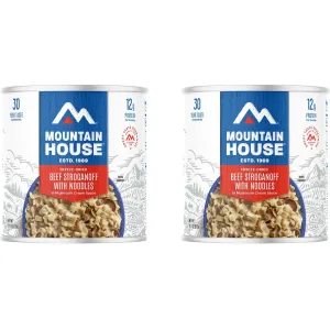 Mountain House Beef Stroganoff with Noodles Freeze Dried Food #10 Can 2PK