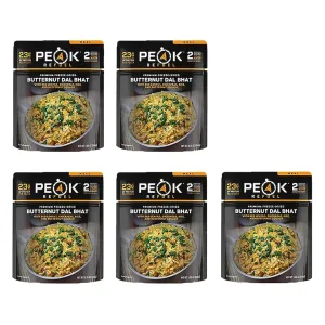 Peak Refuel Vegan Butternut Dal Bhat Freeze Dried Food 5PK