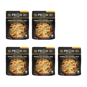 Peak Refuel Homestyle Chicken & Rice Freeze Dried Food 5PK