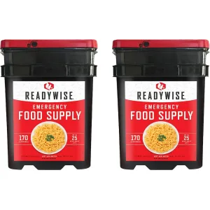 ReadyWise 170 Serving Freeze Dried Emergency Food Kit Bucket 2PK
