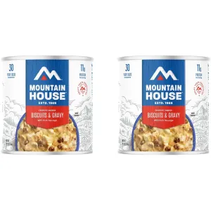 Mountain House Biscuits & Gravy Freeze Dried Food #10 Can 2PK