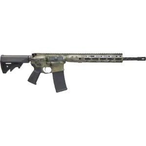 LWRC IC-DI Semi Automatic Rifle 5.56x45mm NATO 16.1" Fluted Black Threaded Barrel Multicam Frame Black Pistol Grip