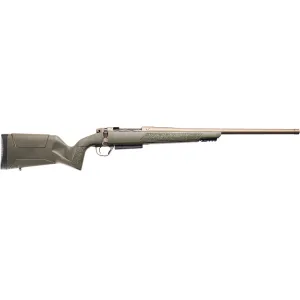 Christensen Arms Evoke Bolt Action Rifle 375 H&H Magnum 22" Smoked Bronze Cerakote Threaded Barrel Smoked Bronze Cerakote Frame Green Field Stock