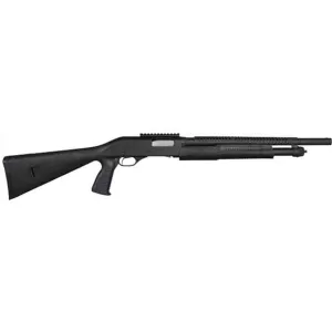 Stevens 320 Security Pump 12 Gauge Shotgun 18.5" Blued Barrel Black Pistol Grip Heatshield