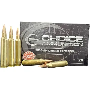 Choice 7mm Remington Magnum Ammo 180 Grain Berger Hunting VLD (Very Low Drag) Jacketed Hollow Point Box of 20