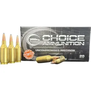 Choice 243 Winchester Super Short Magnum (WSSM) Ammo 87 Grain Jacketed Soft Point Box of 20
