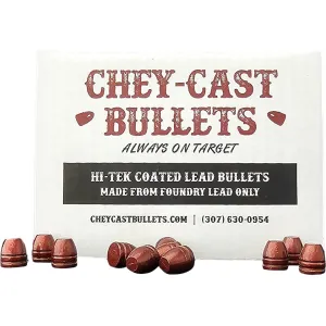 Chey-Cast HI-TEK Super Coat 32 Caliber (313 Diameter) Bullets 115 Grain Round Nose Flat Point Box of 500