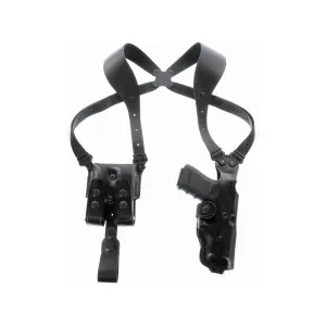 Galco Vertical Shoulder Holster Ambidextrous Glock 17, 22, 31, 47 Leather Black