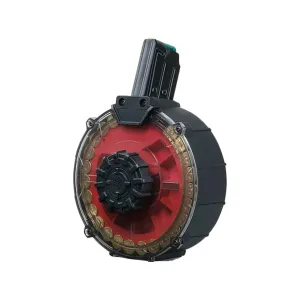 Black River Manufacturing Drum Magazine for MKA 1919, Iver Johnson Stryker 12 Gauge 30-Round Polymer Black and Red