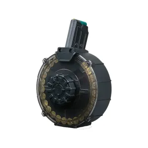 Black River Manufacturing Drum Magazine for MKA 1919, Iver Johnson Stryker 12 Gauge 30-Round Polymer Black