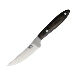 Bark River Knives Bitter Root Caper Fixed Blade Knife 3.25" Caping 154CM Satin Blade Canvas Micarta Handle Black/Green