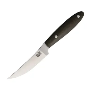 Bark River Knives Bitter Root Caper Fixed Blade Knife 3.25" Caping 154CM Satin Blade Canvas Micarta Handle Green