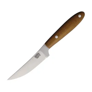 Bark River Knives Bitter Root Caper Fixed Blade Knife 3.25" Caping 154CM Satin Blade Canvas Micarta Handle Natural