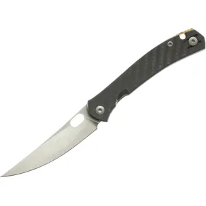 GiantMouse ACE Bleecker Pocket Knife 3.26" Drop Point CPM MagnaCut Satin Blade Carbon Fiber Handle