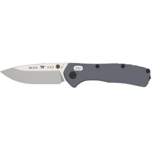 Buck Knives 791 Range Elite Pocket Knife 3.375" Drop Point CPM MagnaCut Satin Blade Aluminum Handle Gray