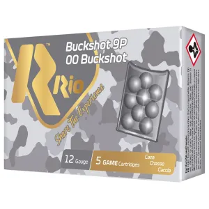 Rio Royal Buck 12 Gauge Ammo 2-3/4" #00 Buckshot 9 Pellets Case of 250 (50 Boxes of 5)