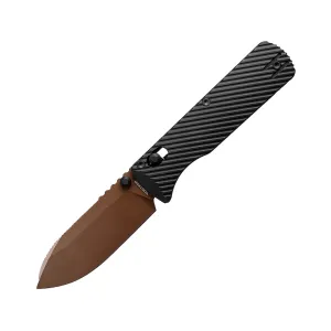 Vosteed Vombat Pocket Knife 2.92" Drop Point Bohler M390 Copper Blade Aluminum Handle Black