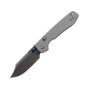 Vosteed Raccoon Top Liner Lock Pocket Knife 3.25" Bowie Sandvik 14C28N Gray Blade G-10 Handle Gray