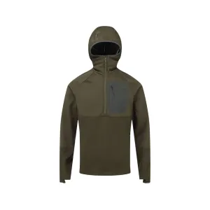 Drake Men's MST Offset 2.0 Quarter Zip Hoodie Green Timber 2XL