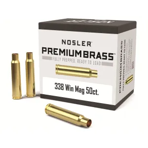 Nosler Premium 338 Winchester Magnum Brass Box of 50