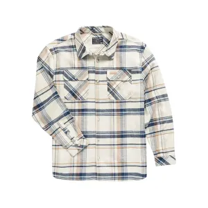 Burlebo Men's Flannel Shirt Cream Medium