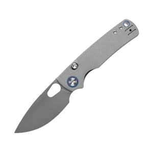 Vosteed Porcupine Pocket Knife 3" Drop Point Sandvik 14C28N Gray Blade G-10 Handle Gray